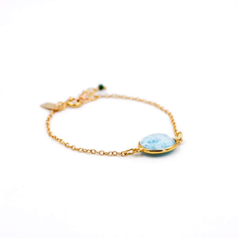 Bracelet pierres Larimar - CATHY