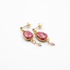 Boucles d'oreilles pierres Rhodonite - CATHY - vue V1