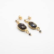 Boucles d'oreilles pierres Labradorite - CATHY