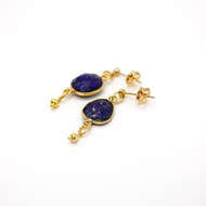 Boucles d'oreilles pierres Lapis-lazuli - CATHY