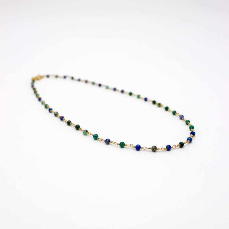 Collier perles Azurite - CAROLE