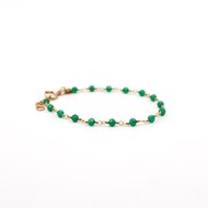 Bracelet perles Onyx vert - CAROLE