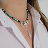 Collier pierres Saphir - CATHY ARGENT - vue V2