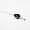 Collier pierres Onyx noir - CATHY ARGENT - vue V1