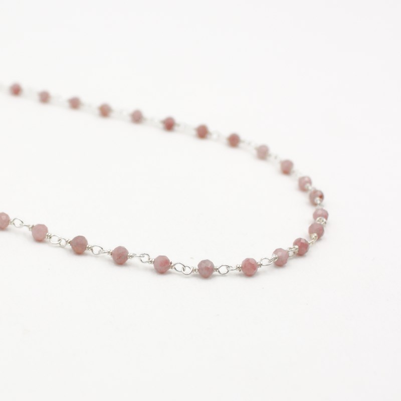 Collier perles Rhodonite - CAROLE ARGENT