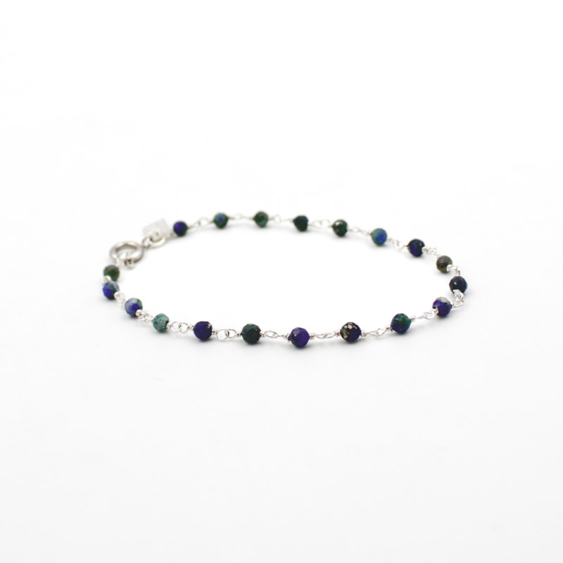 Bracelet perles Azurite - CAROLE ARGENT