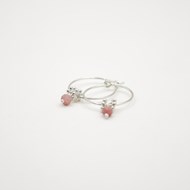 Créoles perles Rhodonite - CAROLE ARGENT