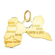 Pendentif Or 18 Carats 750 Jaune - Ile de la Guadeloupe  - Chaine Offerte