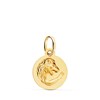 Pendentif Médaille Or 18 Carats 750 Jaune - Zodiaque Lion - Chaine et Gravure Offertes - vue V1