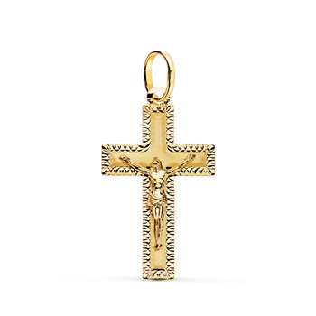 Pendentif  - Médaille Christ sur la Croix Or 18 Carats 750 Jaune - Chaines Offertes