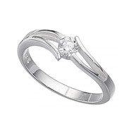 Bague solitaire en argent 925