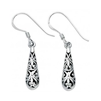 Oriental silver earring