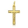 Pendentif - Médaille Christ sur la Croix Or 18 Carats 750 Jaune - Chaines Offertes - vue V1