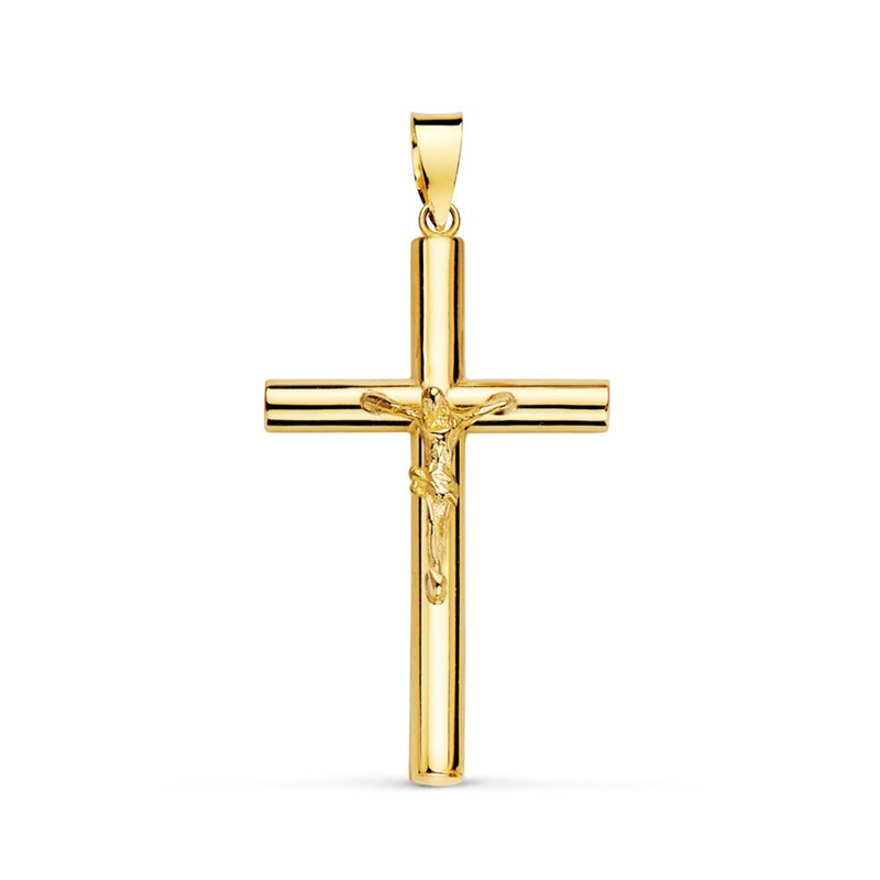 Pendentif - Médaille Christ sur la Croix Or 18 Carats 750 Jaune - Chaines Offertes