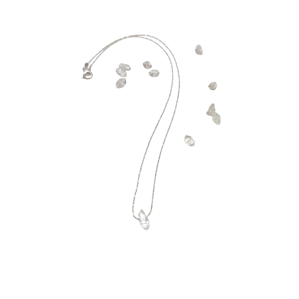 Collier Diamant Herkimer argent femme - vue 4