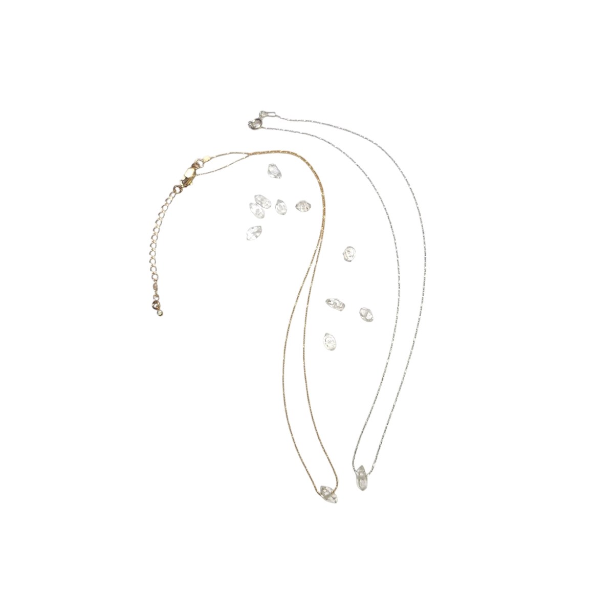 Collier Diamant Herkimer or femme - vue 4