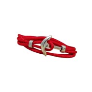 Bracelet ancre rouge homme fait main