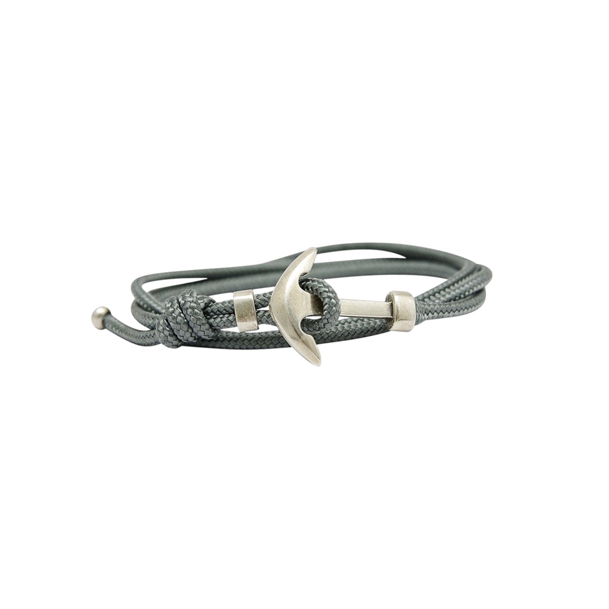 Bracelet ancre gris homme fait main