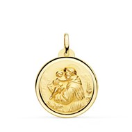 Médaille Or 18 Carats 750 Jaune Saint Antoine 24mm - Chaînes et Gravure Offertes