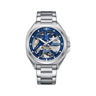 PERRY - Montre Homme - Analogique Mouvement Automatique - Boitier rond en métal - Bracelet argent