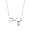 Collier infini coeur pendant Argent 925 Rhodié - vue V1