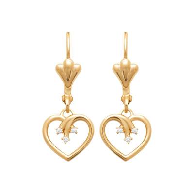Boucles D’oreilles Dormeuses Plaqué Or – Ornées De Zircon, Occasion, Style élégant Et Vintage