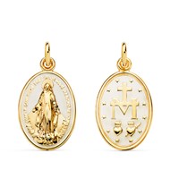 Médaille Or 18 Carats 750 Jaune Vierge Miraculeuse - Chaîne Offerte