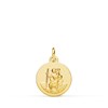 Médaille Or 18 Carats 750 Jaune Saint Christophe 14mm - Chaîne et Gravure Offertes - vue V1