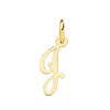 Pendentif Lettre 'J' Or 750 Jaune - Chaine Offerte - vue V1