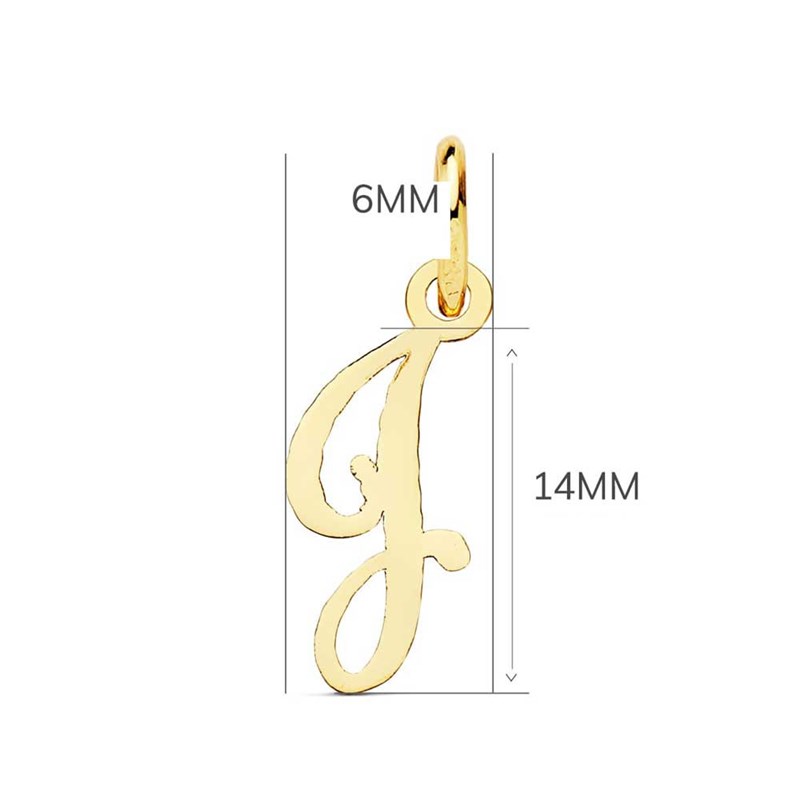 Pendentif Lettre 'J' Or 750 Jaune - Chaine Offerte - vue 2