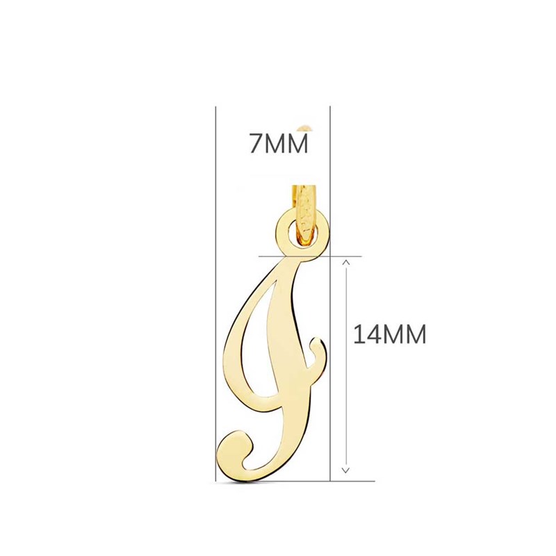 Pendentif Lettre 'I' Or 750 Jaune - Chaine Offerte - vue 5