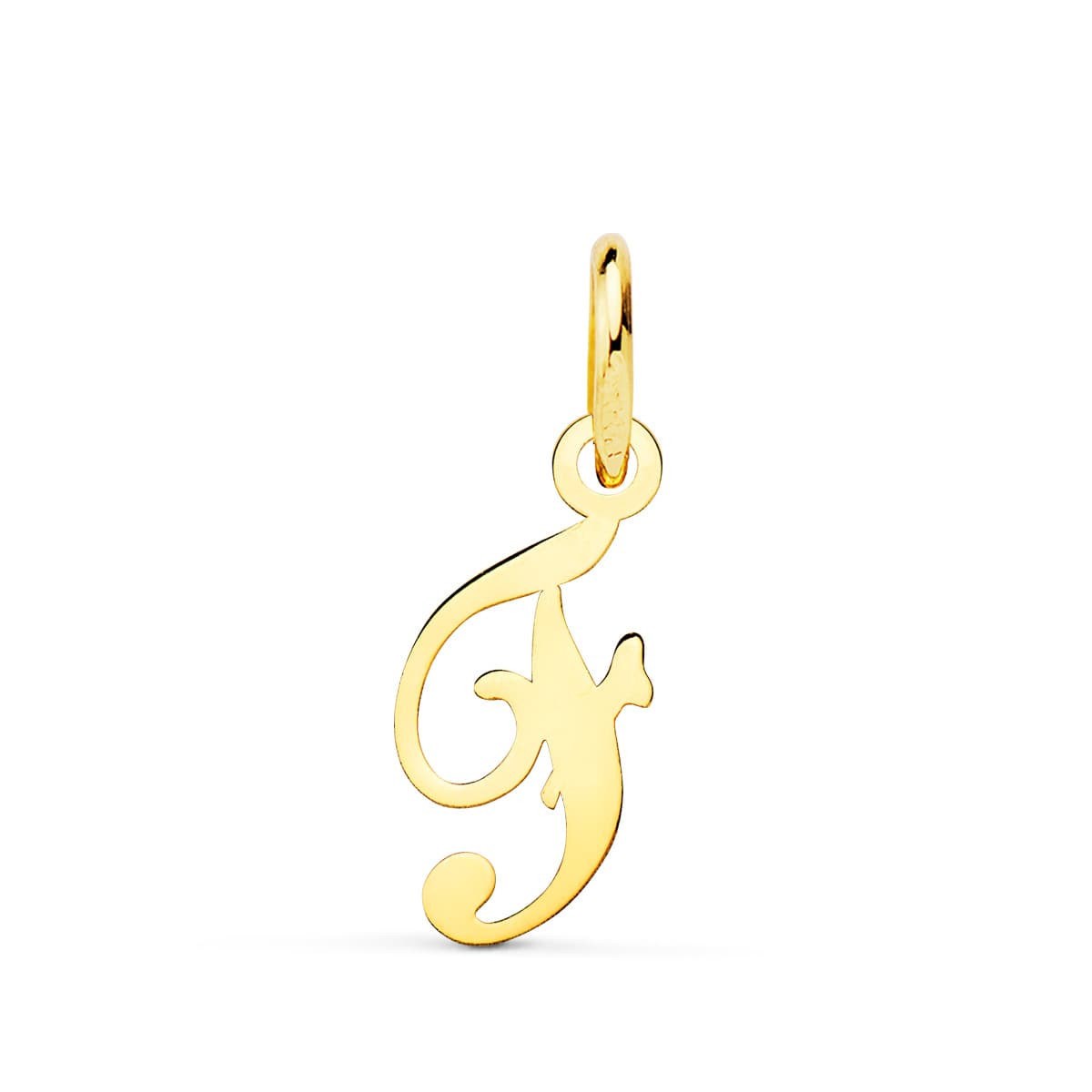 Pendentif Lettre 'F' Or 750 Jaune - Chaine Offerte