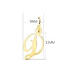 Pendentif Lettre 'D' Or 750 Jaune - Chaine Offerte - vue V2