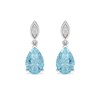 Boucles d'Oreilles Sophia Argent 925, Topaze Blue Sky et Diamants | ADEN Bijou Haute Joaillerie - vue V1