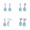 Boucles d'Oreilles Sophia Argent 925, Topaze Blue Sky et Diamants | ADEN Bijou Haute Joaillerie - vue V3