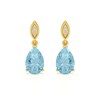 Boucles d'Oreilles Sophia Or 9 Carats et Topaze | Bijoux Précieux ADEN avec Diamants - vue V1