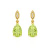 Boucles d'Oreilles Sophia Or 9 Carats et Péridot | Bijoux de Luxe ADEN avec Diamants - vue V1