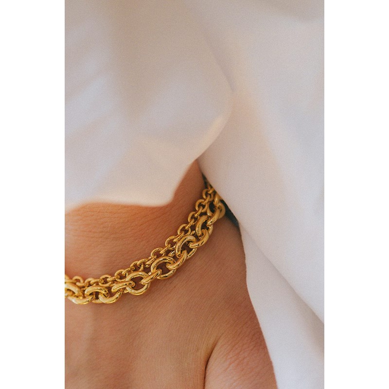 maxi bracelet doré à l'or fin - GASTON - vue 4