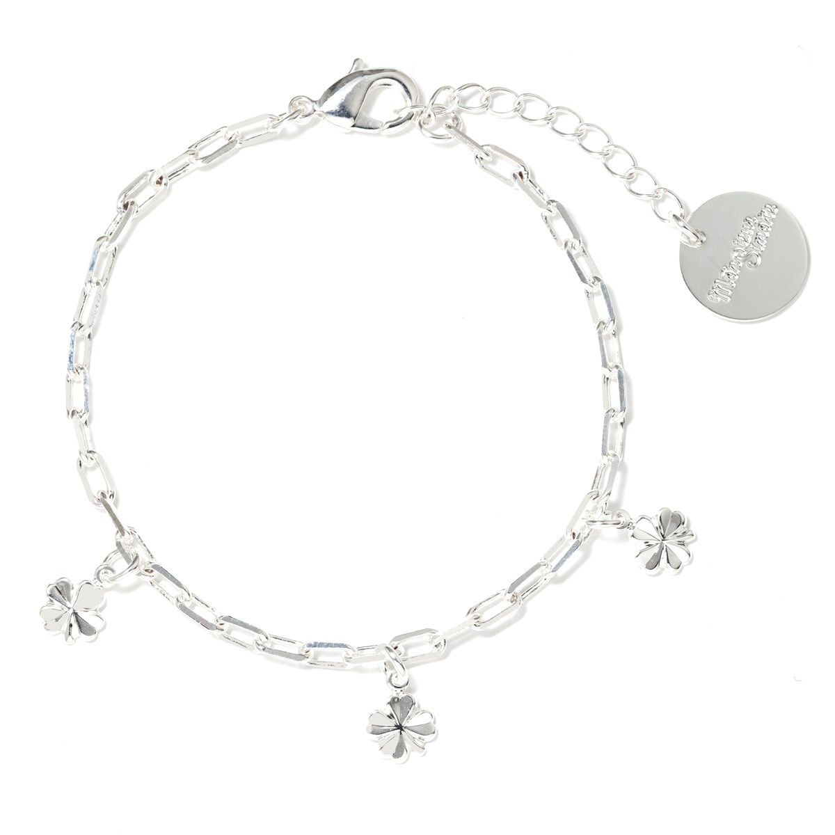 bracelet trèfles plaqué argent - LÉON