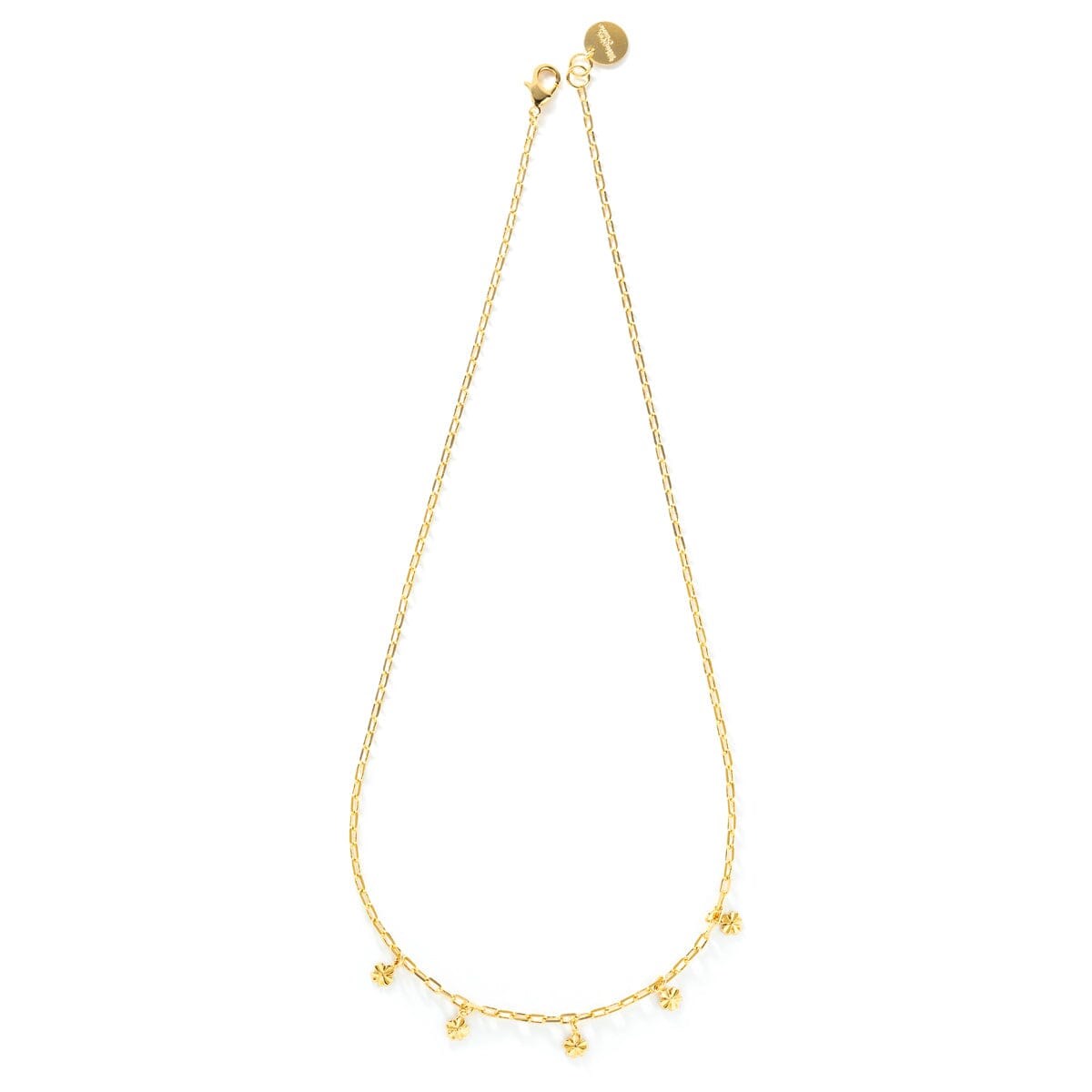 collier trèfles doré à l'or fin - LÉON