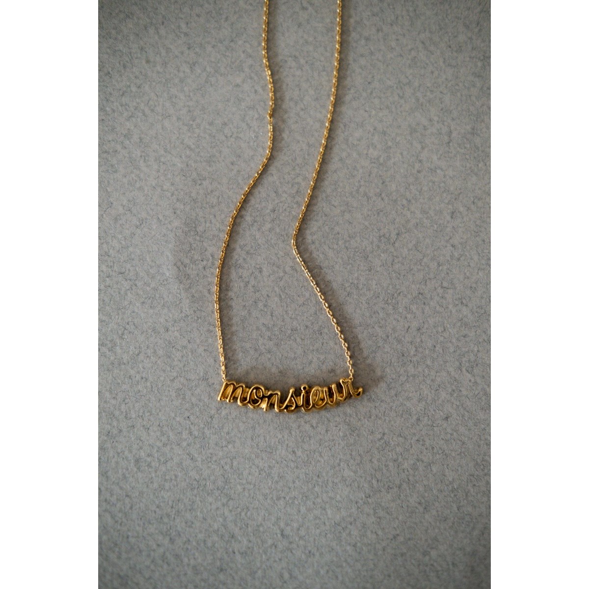 collier monsieur doré à l'or fin - MADAME MONSIEUR - vue 2