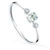 Bague Or 18 Carats 750 Blanc - Diamants et Aigue Marine - vue V1