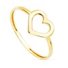 Bague Or 18 Carats 750 Jaune - Motif Coeur - vue V1