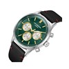 TYLER - Montre Homme - Analogique Mouvement Multifonction - Boitier rond en métal - Bracelet en cuir italien marron - vue V2