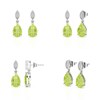 Boucles d'Oreilles Sophia en Péridot Naturel et Argent 925 Rhodié - vue V3