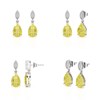 Boucles d'Oreilles Sophia en Citrine Naturelle et Argent 925 Rhodié - vue V3