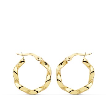 Créoles Or 18 Carats 750 Jaune - Torsadées