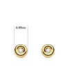 Boucles d'Oreilles Solitaires Diamants Naturels 0.03 Carats - Or 18 Carats 750 Jaune - Rondes - vue V2