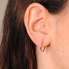 Boucles d'Oreilles Demi Créoles Améthystes - Or 18 Carats 750 Jaune - vue V2