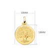 Pendentif - Médaille Arbre de Vie Or Jaune - Chaine Offerte - vue V4